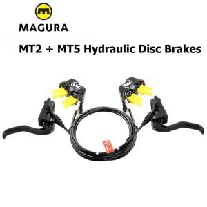 마구라 MT5 OE 유압 디스크 브레이크 - 4피스톤 캘리퍼와 레버 앞 950mm & 뒤