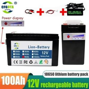 12V 전원 디스플레이 배터리 100Ah 18650 리튬 팩(태양 에너지 및 자동차 + 업그레이드