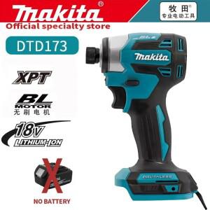 마키타 DTD173 18V 무선 임팩트 드라이버 LXT BL 브러시리스 모터 전기 드릴 목재/볼트/충전식 공구