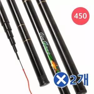 검은색 낚시대 낚시용품 도구 풀세트 레저 바다 민물 낚시 2개