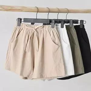 [옷자락]여자 베이직 루즈핏 밴딩 스트링 여름 반바지