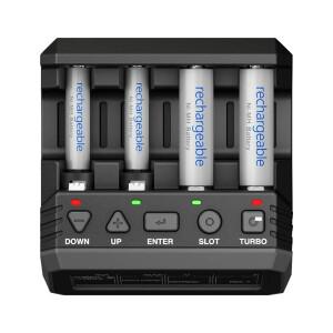 새로운 SKYRC NC2200 12V/2.0A 4 슬롯 AA 배터리 충전기 및 분석기 NiMH/NiCD
