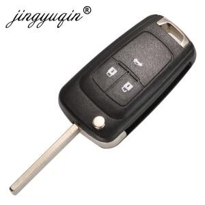 Jingyuqin 10 개/몫 2/3/4 버튼 원격 제어 Fob 플립 접는 키 Chevrolet Lova Sail Aveo Cruze 315/433Mhz P