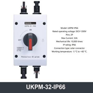 태양광 전기 아이솔레이터 스위치 DC UKPM-32 V 야외 방수 IP66
