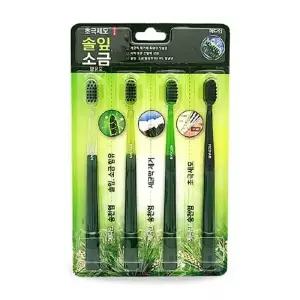 극세사 칫솔 플라그 제거 소금 함유 미세모 칫솔