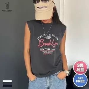 3종세트 벨라도나 국산 여성 시티 레이온 스판 민소매 나시티 BLN26_NMT16s3