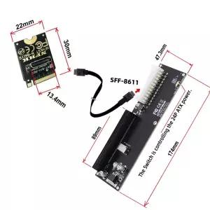 제품- Oculink SFF-8612 SFF-8611 어댑터 카드 PCI-E 16X 2230 M.2 GPD WIN Max2 외부 그래픽 카드용 M-키