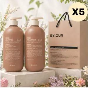 바이아우어 81 맥주효모 샴푸 + 트리트먼트 세트 X 5 BNS