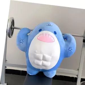 헬창 쿠션 상어 헬스 인형 근육