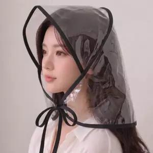투명 레인캡 방수 우비 선캡 투명후드 우의 모자