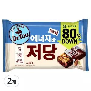 (1+1) 닥터유 한입쏙 에너지바 저당, 380g, 2개  2Set