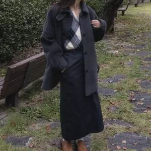 코드그라피 우먼 울 발마칸 하프 코트 멜란지그레이