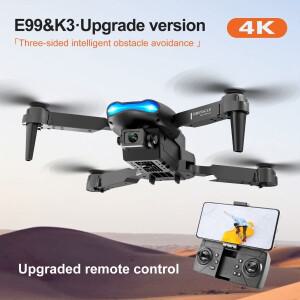 E99 프로 드론 HD 전문 듀얼 카메라 WIFI FPV 항공기 쿼드콥터 고도 유지 촬영 축제 선물