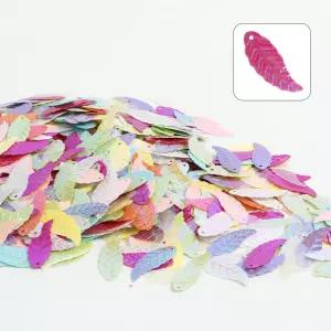 뮤즈 대용량 스팡클 나뭇잎 대 100g / 비즈 네일 슬라임 공예재료 파츠장식 만들기재료