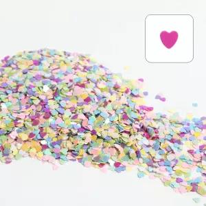 뮤즈 대용량 스팡클 하트 소 100g / 비즈 네일 슬라임 공예재료 파츠장식 만들기재료