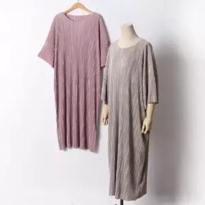 빅사이즈 606 슬림세로주름롱원피스 DRAD761 50453797)