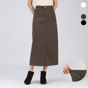 비비드솜 기장선택 가능한 허리 인밴딩 데일리 롱 스판 스커트 치마 HNTFB23027