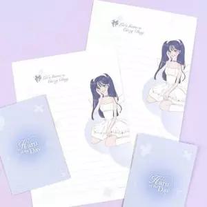 [룽스_66]편지지 우편 손편지 봉투 세트 하루의 하루