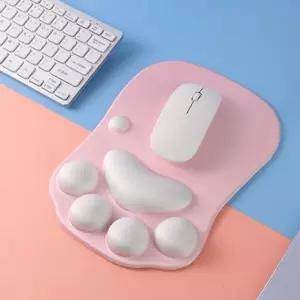 고품질 모찌 고양이 발바닥 손목쿠션 마우스패드 게이밍패드 (WD1C4A3)