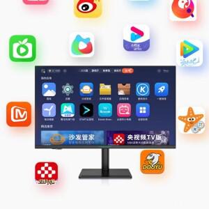 TITAN ARMY 32인치 4K Ultra HD 스마트 디스플레이(통합 Android 시스템 포함) 무선 화면 미러링 내장 스피