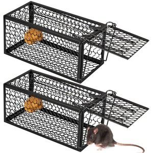 퀄리리리 2개 인간용 쥐덫 칩멍크 설치류 쥐 다람쥐 덫 9 1 x 4 5 x 4 5 인치 살아있는 동물 쥐 볼스 햄스터를 위한 쥐를 위한 라이브 케이지 쥐 케이지 블랙