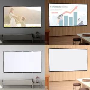 이동형 빔프로젝터 스크린 265x150cm 16 9비율 영화용 캠핑용 가정용
