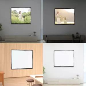 이동형 빔프로젝터 스크린 120x90cm 4 3비율 공원 가정용 휴대용