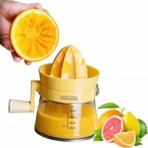 회전 크랭크-500ml 대용량 손 프레스가 포함된 수동 시트러스 착즙기 레몬 오렌지 라임 자몽 최대 추출