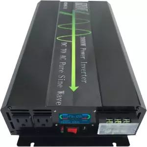 KRXNY 3000W 순수 사인파 파워 인버터 컨버터 24V DC ~ 120V AC 60Hz 오프 그리드 RV 캠핑 홈 솔라용 LCD