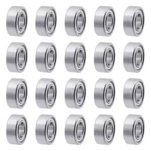 비트레이 R188ZZ 20Pcs 딥 그루브 볼 베어링 6.3x12.7x4.7mm 이중 금속 차폐