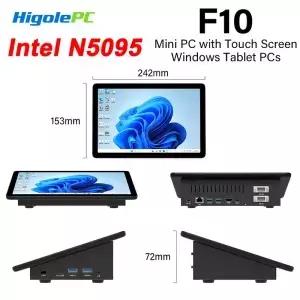 히골 F0 0인치 팬리스 미니 PC 인텔 N5095 WiFi 8GB 800*280 터치스크린 태블릿 데스크탑 컴퓨터 윈도우