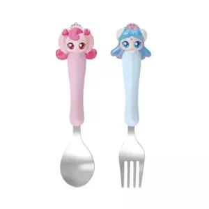 프린세스 캐치티니핑 하츄핑 사뿐핑 피규어 스푼 포크 세트 1개 유아 아동 스푼포크세트 캐릭터