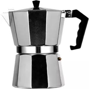 스토브탑 에스프레소 커피 메이커 6컵 모카 포트 스테인리스 스틸 필터가 있는 알루미늄 가정용 클래식