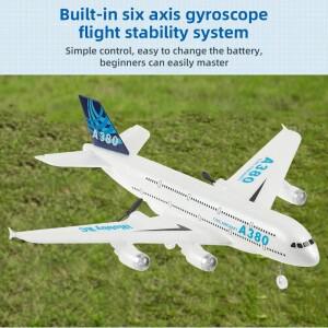 A380 비행기 EPP 폼 RC 장난감 2CH 2.4G 글라이드 고정익 RTF 야외 드론 모델 어린이 크리스마스 선물