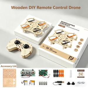 2026년형 새로운 나무 DIY 조립 드론  수제 원격 비행기 선물 장난감