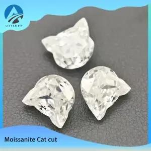 스페셜 컷 모이사나이트 스톤 자연색상 캣컷 7x8mm 랩 다이아몬드 테스터 통과 보석 제작용 맞춤 주얼리