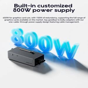 AG01 OCulink/USB4/ 그래픽 도킹 스테이션 3x8핀 내장 800W 전원 공급 게임용 PCIe 4.0X4 확장 오픈 스페이