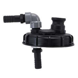 IBC 뚜껑 DN150 PP 물 저장 탱크 컨테이너 커버 캡(물고기 잠금 캡 포함) 정원 관개용