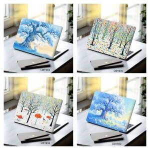 2Pcs 38.3x27.5cm 유화 노트북 스킨 스티커 MacBook 태블릿 PC 방수 귀여운 공예 꽃 미적 비닐 데 칼