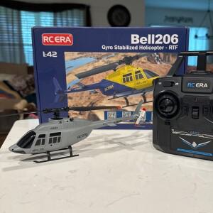 RC ERA A60 4채널 헬리콥터 1/42 스케일 BELL-206 광학 흐름 포지셔닝 10분 비행시간 2.4G 6축 자이로스코