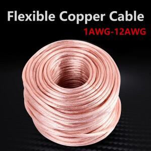 호환상품 PVC 소프트 케이블 내열성 접착제 DIY 와이어 순수 구리 투명 유연한 고전압 1AWG 2AWG3AWG4AWG5A
