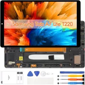 삼성 갤럭시 탭 A7 라이트 화면 교체용 LCD 디스플레이 SMT220 8.7 T220 디지저 터치 스크린 풀 어셈블리