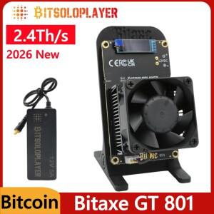 새로운 암호화폐 채굴기 Bitaxe GT 801 ASIC 비트코인 BM1370 칩 오픈 소스 BTC 공급 장치 포함)