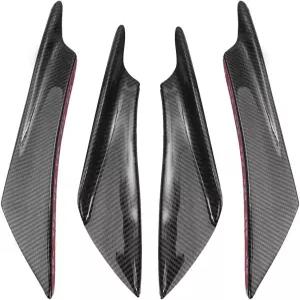 사이히스데이 4PCS 자동차 앞 범퍼 사이드 카나드 카본 파이버 컬러 스플리터 핀 립 트림 핏
