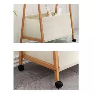 행거 대나무 스토리지 80cm 일자형 조립식 스탠드 옷걸이 WFLUVG0