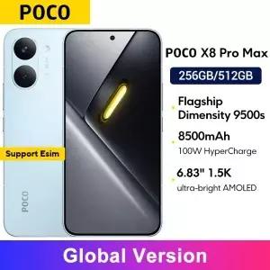 포코 X8 프로 맥스 683인치 오렌지 8500mAh 디멘시티 9500s 스마트폰 5K 20Hz 울트라 브라이트 AMOLED