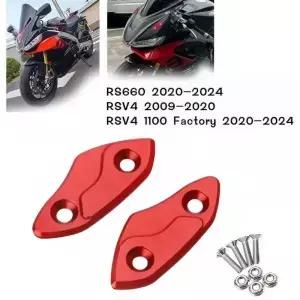 오토바이 윈드스크린 미러 커버 드라이브 엘리미네이터 캡 홀 Aprilia RS660 RSV4 00 Factory 660 V4 용