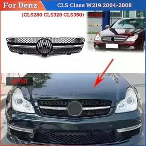 메르세데스 벤츠 CLS 클래스 W29 20042008 프론트 범퍼 그릴 후드 튜닝 센터 그리드 메쉬 자동차 액세서리
