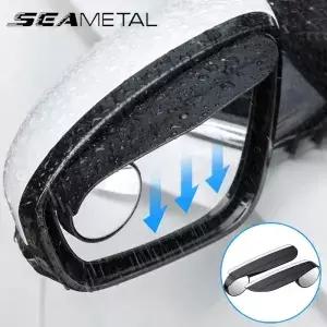 SEAMETAL 자동차 백미러 레인 브로우 바이저 탄소 섬유 사이드 스노우 썬 커버 액세서리 2 개