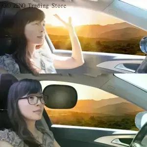 2개입 S/L 사이즈 여름용 차량 미니 소형 차광 및 정전기 방지 필름 자동차 측면 창문 햇빛 차단 단열